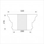 Капітель квадратна ФКК 2 h170 (d180)