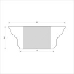 Капітель квадратна ФКК 14 h345 (d500)