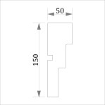 Фасадний молдинг (налічник) ФМ 12 (h 150)