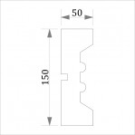 Фасадний молдинг (наличник) ФМ 15 (h 150)