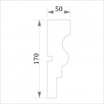 Фасадний молдинг (наличник) ФМ 16 (h 170)