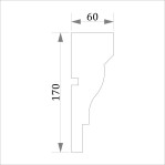 Фасадний молдинг (наличник) ФМ 18 (h 170)