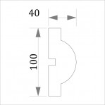 Фасадний молдинг (наличник) ФМ 19 (h 100)