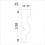 Фасадний молдинг (наличник) ФМ 21 (h 130)