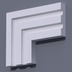 Фасадний молдинг (наличник) ФМ 27 (h 135)