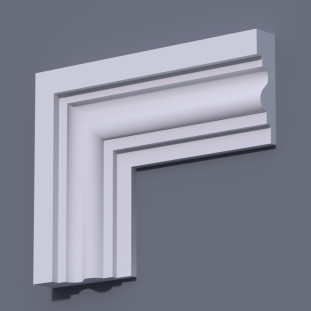 Фасадний молдинг (наличник) ФМ 2 (h 140)