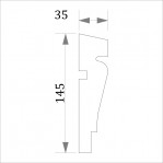 Фасадний молдинг (наличник) ФМ 31 (h 145)
