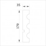 Фасадний молдинг (наличник) ФМ 32 (h 170)