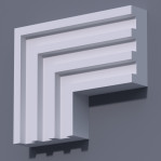 Фасадний молдинг (наличник) ФМ 35 (h 150)