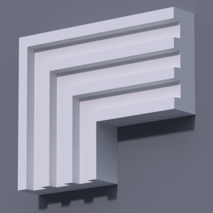 Фасадний молдинг (наличник) ФМ 35 (h 150)