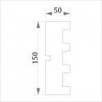 Фасадний молдинг (наличник) ФМ 35 (h 150)
