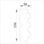 Фасадний молдинг (наличник) ФМ 36 (h 150)