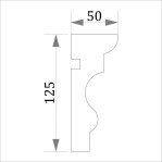 Фасадний молдинг (наличник) ФМ 3 (h 125)