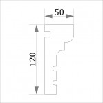 Фасадний молдинг (наличник) ФМ 5 (h 120)