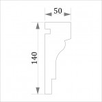 Фасадний молдинг (наличник) ФМ 6 (h 140)