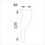 Фасадний молдинг (наличник) ФМ 7 (h 120)