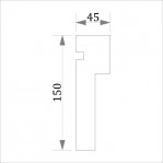 Фасадний молдинг (наличник) ФМ 9 (h 150)