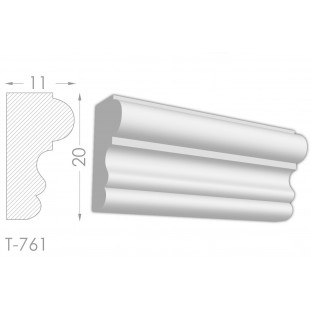 Тяга, молдинг из гипса т-761h 20*11 мм
