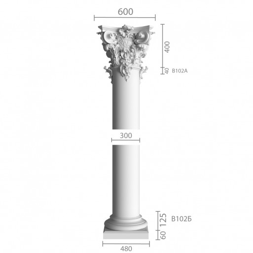 Колонна из гипса ка-102 (1/2)