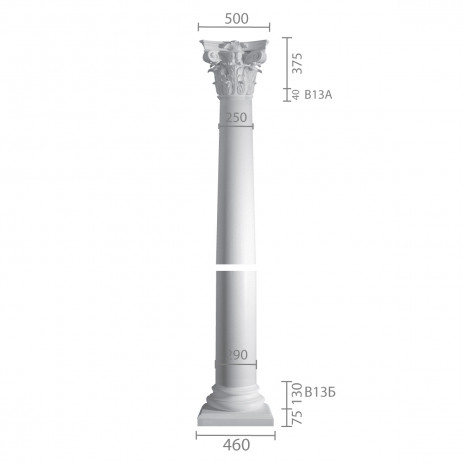 Колона з гіпсу ка-13а (энтазис)