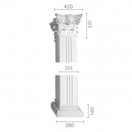 Квадратна колона з гіпсу ка-51