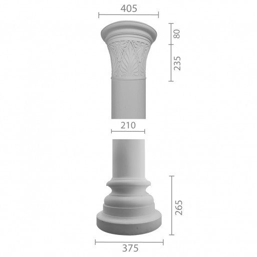 Колона з гіпсу ка-65 (ентазіс)