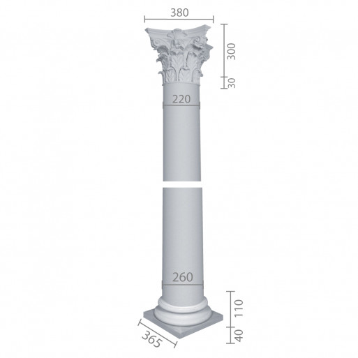 Колона з гіпсу ка-66 (ентазіс)