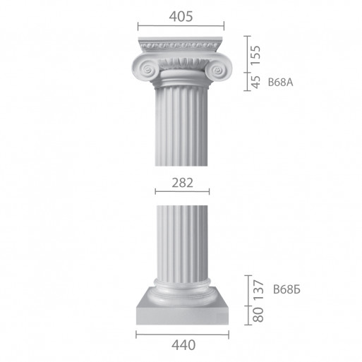 Колона з гіпсу ка-68 (1/2)