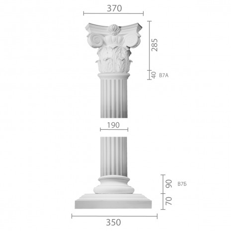 Колона з гіпсу ка-7 (1/2)