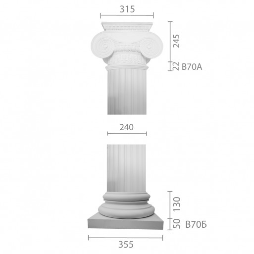 Колона з гіпсу ка-70 (1/2)