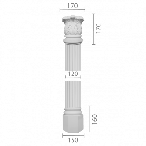 Колона з гіпсу ка-71 (1/2)