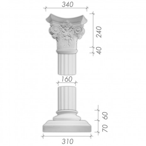Колона ка-8 (1/2) з бетону