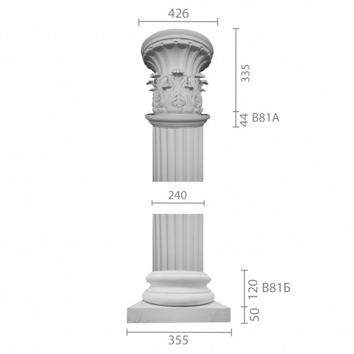Колона з гипсу ка-81 (1/2)