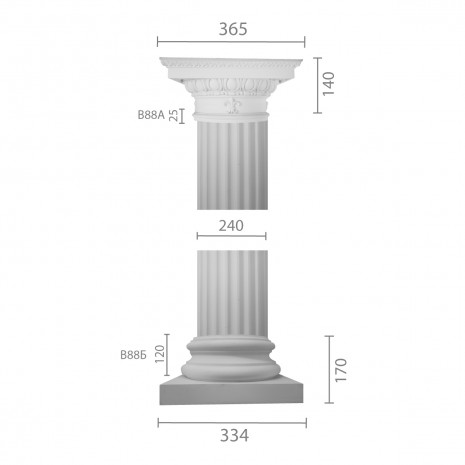 Колона з гіпсу ка-88 (1/2)