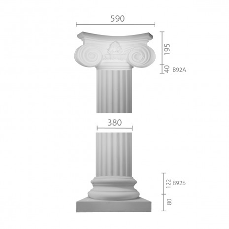 Колона з гіпсу ка-92 (1/2)