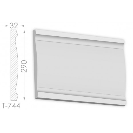 Тяга, молдинг з гіпсу т-744