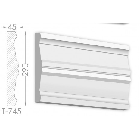 Тяга, молдинг з гіпсу т-745