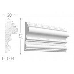 Тяга, молдинг з гіпсу т-1004
