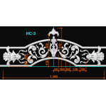 Набірний середник 3 до кута 9 (1340х520 мм)