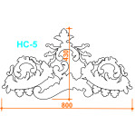 Набірний середник 5 до кута 11 (800х430 мм)