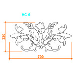 Набірний середник 6 до кута 12 (700х320 мм)