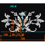 Набірний середник 6 до кута 12 (700х320 мм)