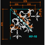 Набірний кут 10 (570х570 мм)