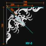 Набірний кут 3 (700х700 мм)
