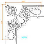 Набірний кут 9 (875х875 мм)