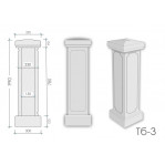 Бетонна тумба балюстради Тб-3 h 990мм
