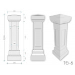 Бетонна тумба балюстради Тб-6 h1200 мм