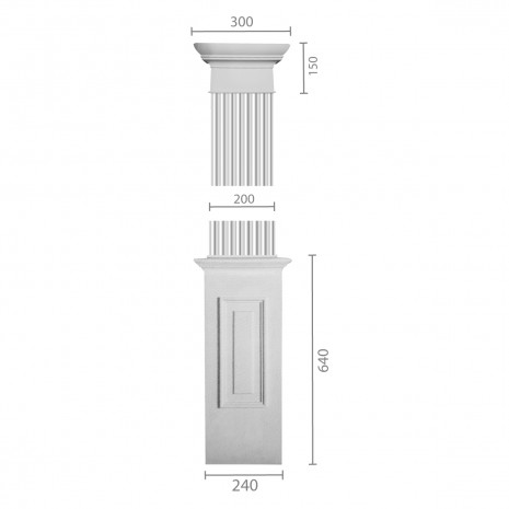 Пілястра з гіпсу ка-84б