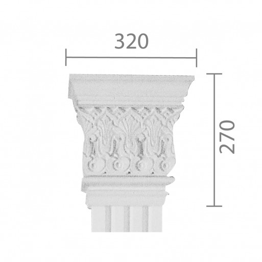 Капітель пілястри кп-80
