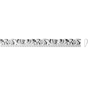 Карниз з гіпсу к-10  h71х35 мм.